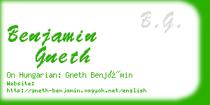 benjamin gneth business card